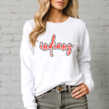 Indians Script Outline DTF Print