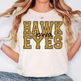 Iowa Hawkeyes Glitter Effect DTF Print
