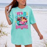 It's 5 O'Clock Somewhere Flamingo DTF Print
