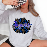 Jaguars Glitter pom pom Leopard DTF Print