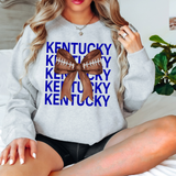 Kentucky Repeat Football Bow DTF Print