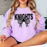 Knights Coquette Checker Bow DTF Print