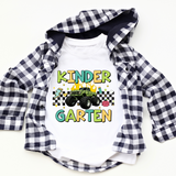 Back to School Checker Camo Monster Truck DTF Print
