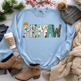 Memaw Christmas Doodles DTF Print
