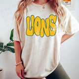 Distressed Wonky Lions DTF Print