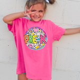 Back to School Retro Neon Grades DTF Print