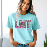 LMT Licensed Massage Therapist Pink Stitch DTF Print