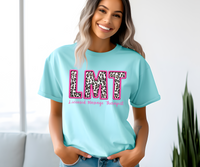 LMT Licensed Massage Therapist Pink Stitch DTF Print