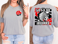 Let's Go Indians Floral DTF Print