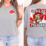 Let's Go Pelicans Floral DTF Print