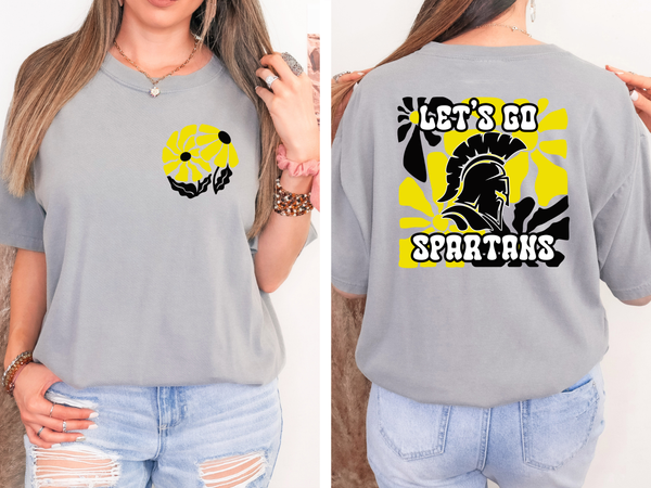 Let's Go Spartans 01 Floral DTF Print