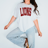 Lions Varsity Distressed Teams DTF Print