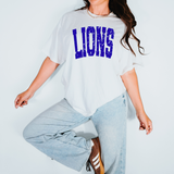 Lions Varsity Distressed Teams DTF Print