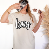 Lions Crackle Cursive DTF Print