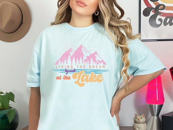 Living the Dream Lake DTF Print