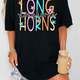 Longhorns Star Doodle Mix DTF Print