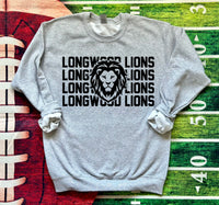 Longwood Lions Repeat DTF Print