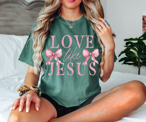 Love Like Jesus Bows DTF Print