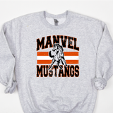 Classic Hometown Manvel Mustangs DTF Print