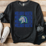 Millard North Mustangs Soft Repeat DTF Print