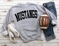 Mustangs Solid Arch DTF Print