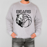 Bears Basketball Half Mascot DTF Print