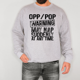 Warning May Nap Suddenly at Any Time DTF Print