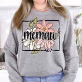 Memaw Floral Frame DTF Print