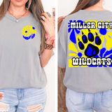 Miller City Wildcats Floral DTF Print