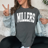Millers Varsity Distressed Teams DTF Print