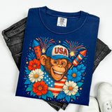 Patriotic Monkey DTF Print