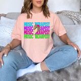 Music Therapist Bookworm Repeat Leopard Pencil DTF Print