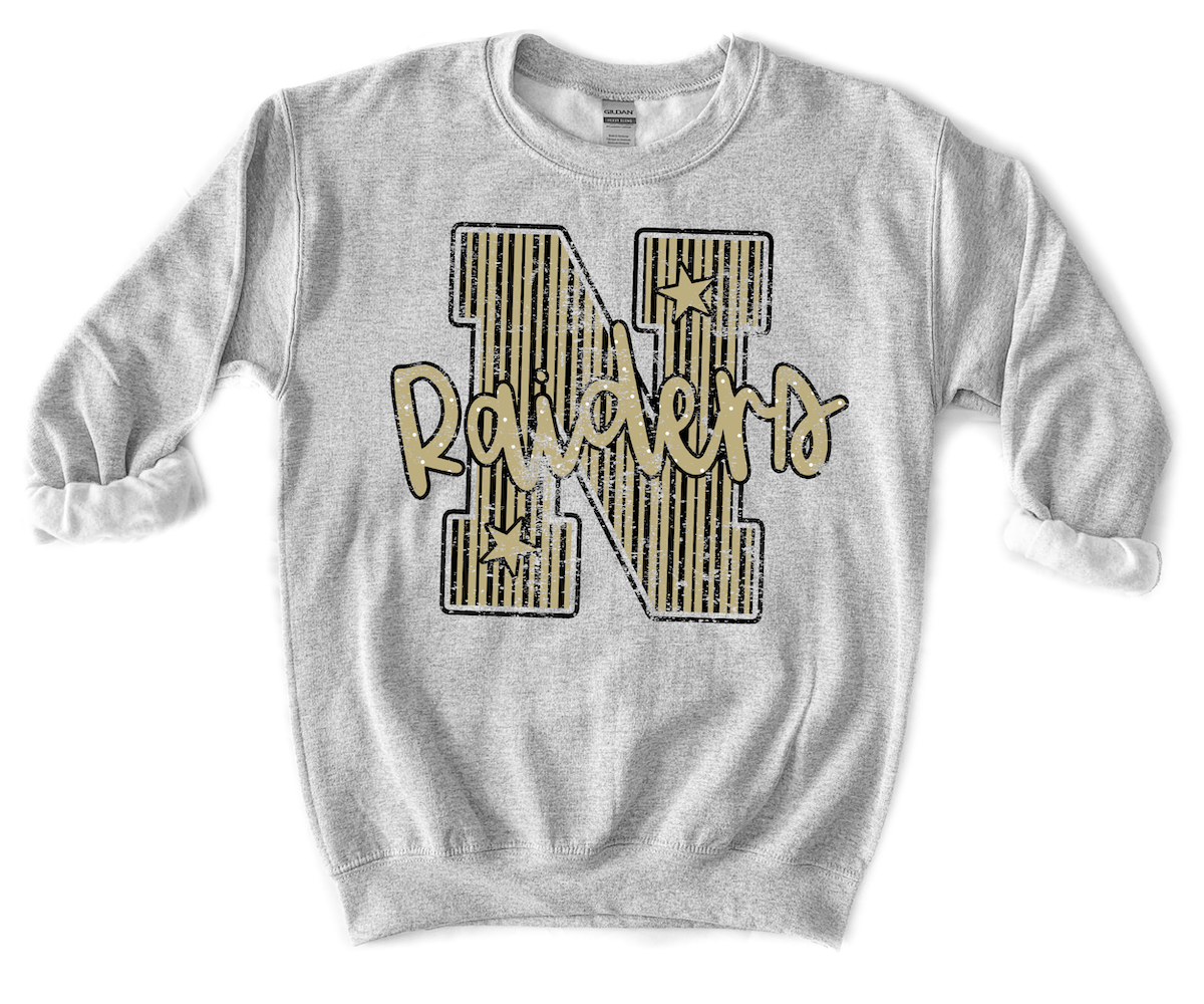 N Raiders Varsity Stripes DTF Print