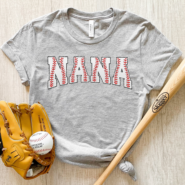 Nana Baseball Glitter DTF Print
