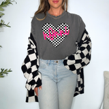 Nonni Retro Checker Heart Family Names DTF Print