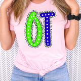 OT neon dot doodle DTF Print