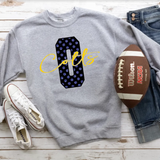 Faux Glitter Polka Dot O Colts DTF Print