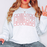 Cougars Outline Arch DTF Print