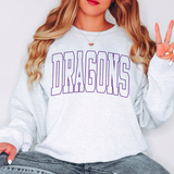Dragons Outline Arch DTF Print