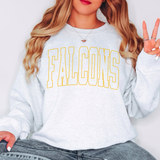 Falcons Outline Arch DTF Print