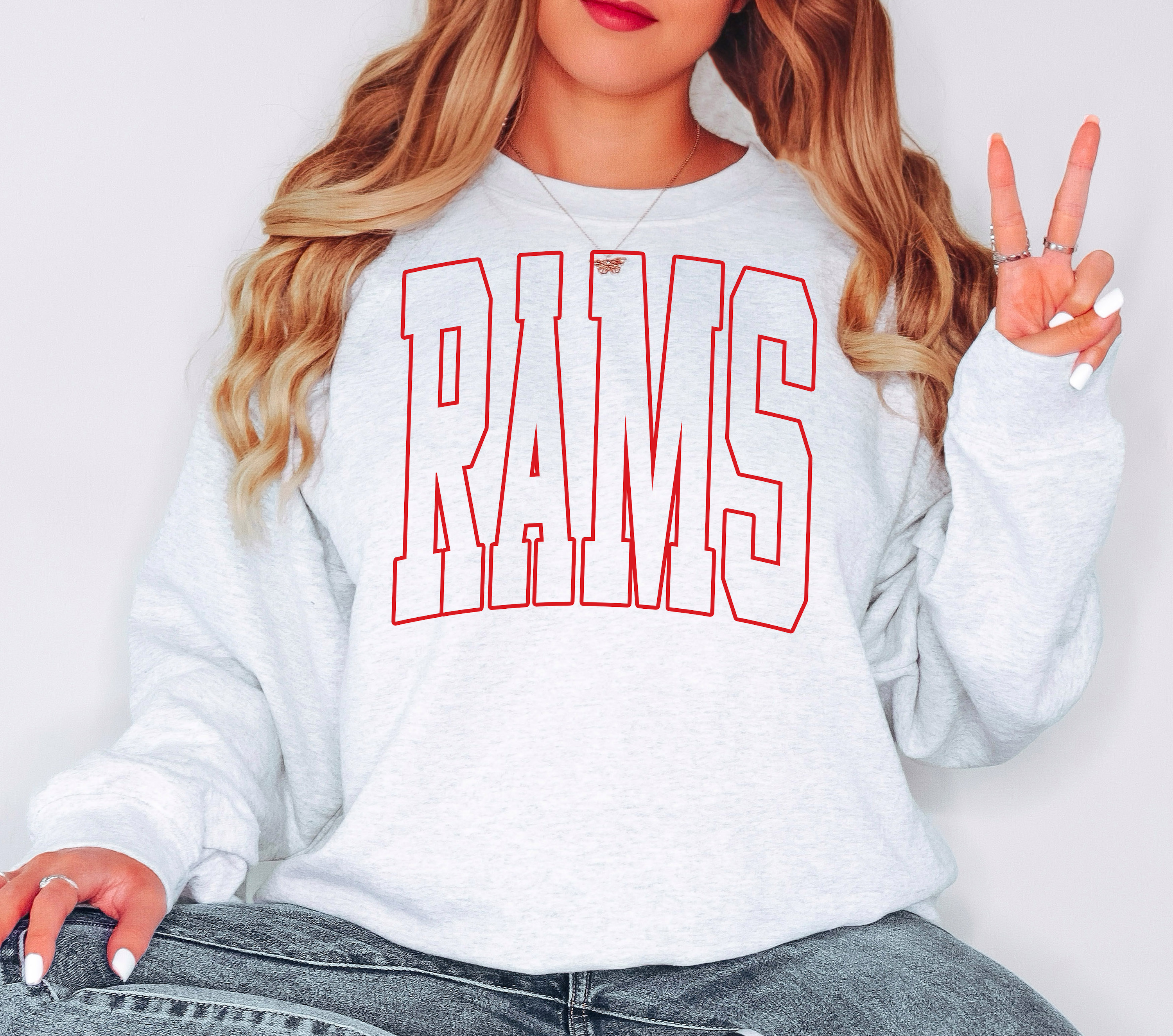 Rams Outline Arch DTF Print