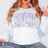 Ravens Outline Arch DTF Print