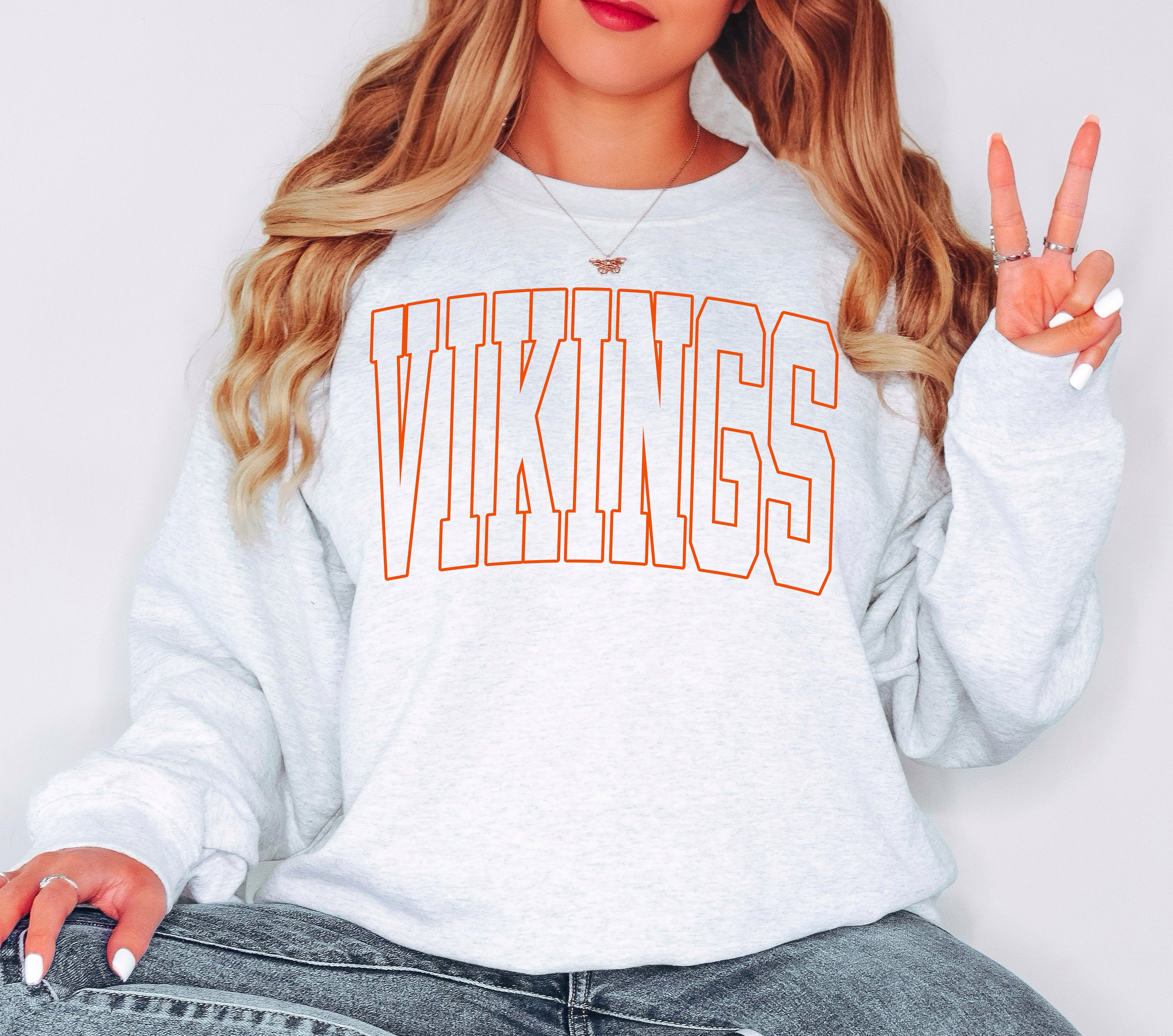 Vikings Outline Arch DTF Print