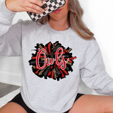 Owls Leopard Glitter pom pom  DTF Print