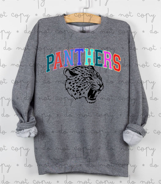 Rainbow Panthers DTF Print