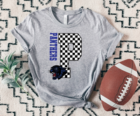 Panthers Mascot Logo Checker DTF Print