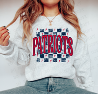 Patriots Checker DTF Print