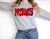 Distressed Wonky Patriots DTF Print