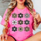 Preppy Designer Inspired Flowers DTF Print