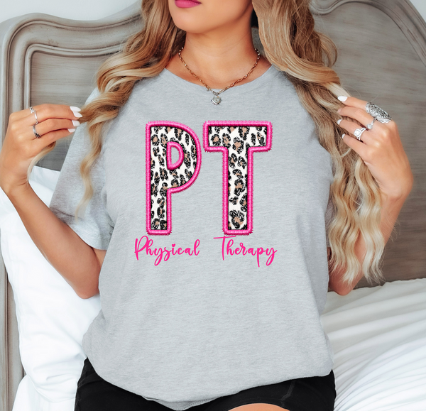 Physical Therapy Pink Stitch DTF Print